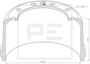 Bremstrommel Hinterachse PE Automotive 266.539-00A