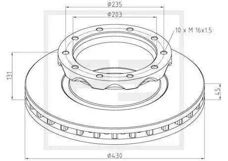 Bremsscheibe PE Automotive 466.102-00A