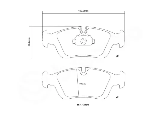Hochleistungs-Bremsbelagsatz Vorderachse BREMBO 07.B314.31 Bild Hochleistungs-Bremsbelagsatz Vorderachse BREMBO 07.B314.31