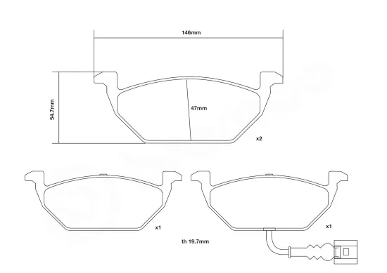 Hochleistungs-Bremsbelagsatz Vorderachse BREMBO 07.B314.53 Bild Hochleistungs-Bremsbelagsatz Vorderachse BREMBO 07.B314.53