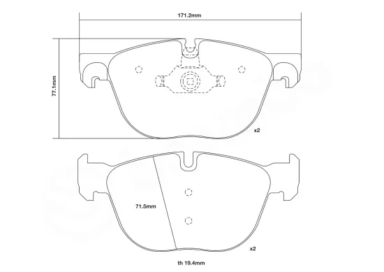 Hochleistungs-Bremsbelagsatz Vorderachse BREMBO 07.B314.96 Bild Hochleistungs-Bremsbelagsatz Vorderachse BREMBO 07.B314.96