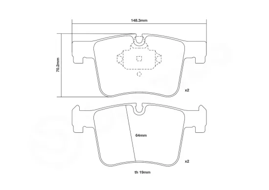 Hochleistungs-Bremsbelagsatz Vorderachse BREMBO 07.B314.98 Bild Hochleistungs-Bremsbelagsatz Vorderachse BREMBO 07.B314.98