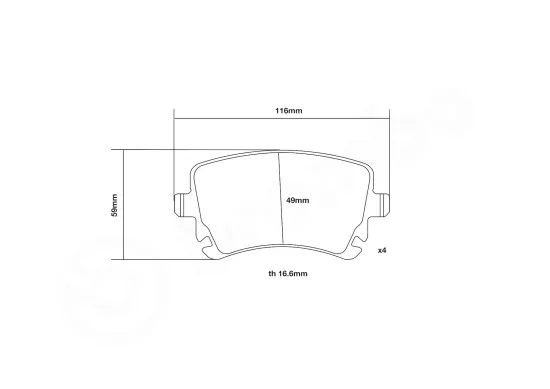 Hochleistungs-Bremsbelagsatz Hinterachse BREMBO 07.B315.00 Bild Hochleistungs-Bremsbelagsatz Hinterachse BREMBO 07.B315.00