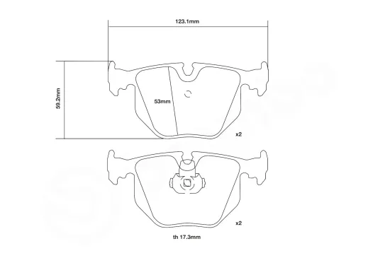 Hochleistungs-Bremsbelagsatz Hinterachse BREMBO 07.B315.01 Bild Hochleistungs-Bremsbelagsatz Hinterachse BREMBO 07.B315.01