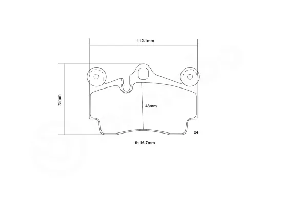 Hochleistungs-Bremsbelagsatz Hinterachse BREMBO 07.B315.16 Bild Hochleistungs-Bremsbelagsatz Hinterachse BREMBO 07.B315.16