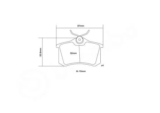 Hochleistungs-Bremsbelagsatz Hinterachse BREMBO 07.B315.25 Bild Hochleistungs-Bremsbelagsatz Hinterachse BREMBO 07.B315.25