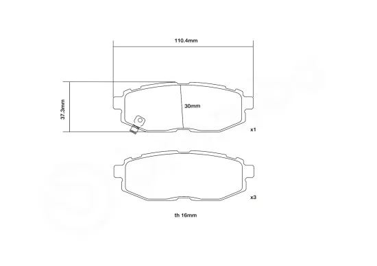 Hochleistungs-Bremsbelagsatz BREMBO 07.B315.39 Bild Hochleistungs-Bremsbelagsatz BREMBO 07.B315.39