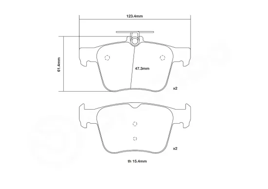 Hochleistungs-Bremsbelagsatz Hinterachse BREMBO 07.B315.42 Bild Hochleistungs-Bremsbelagsatz Hinterachse BREMBO 07.B315.42