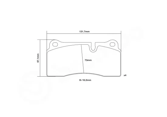 Hochleistungs-Bremsbelagsatz Vorderachse BREMBO 07.B315.73 Bild Hochleistungs-Bremsbelagsatz Vorderachse BREMBO 07.B315.73