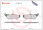 Bremsbelagsatz, Scheibenbremse BREMBO 07BB0365