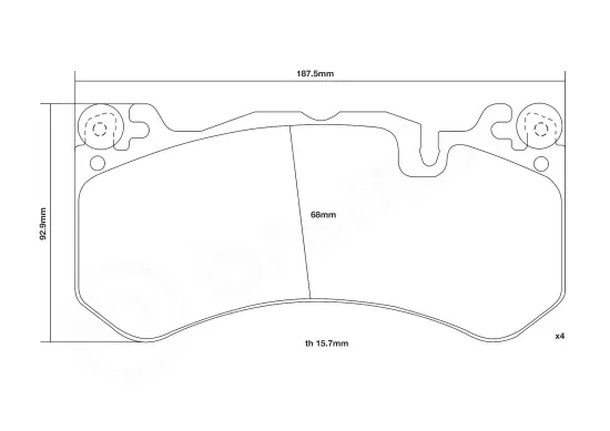 Hochleistungs-Bremsbelagsatz BREMBO 07.D435.19 Bild Hochleistungs-Bremsbelagsatz BREMBO 07.D435.19