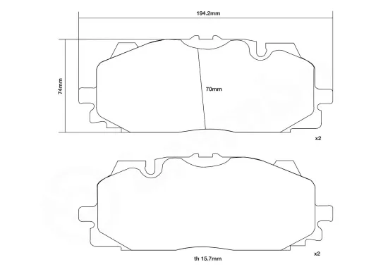 Hochleistungs-Bremsbelagsatz Vorderachse BREMBO 07.D435.61 Bild Hochleistungs-Bremsbelagsatz Vorderachse BREMBO 07.D435.61