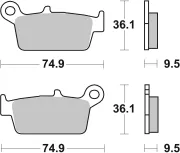 Bremsbelagsatz, Scheibenbremse BREMBO 07HO2608