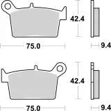 Bremsbelagsatz, Scheibenbremse BREMBO 07KS10CC