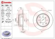 Bremsscheibe Hinterachse BREMBO 08.1365.10