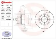 Bremsscheibe BREMBO 08.1757.20