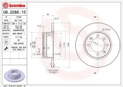 Bremsscheibe BREMBO 08.2286.10