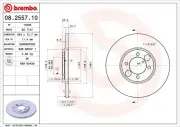 Bremsscheibe Hinterachse BREMBO 08.2557.10