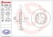 Bremsscheibe BREMBO 08.2938.24