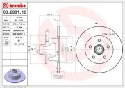 Bremsscheibe BREMBO 08.2981.10