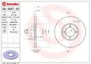 Bremsscheibe Vorderachse BREMBO 08.3067.20