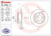 Bremsscheibe BREMBO 08.3069.14