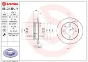 Bremsscheibe Vorderachse BREMBO 08.3439.14