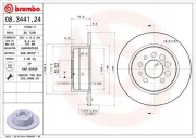 Bremsscheibe Hinterachse BREMBO 08.3441.24