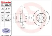 Bremsscheibe BREMBO 08.4250.14