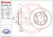 Bremsscheibe Vorderachse BREMBO 08.4504.20