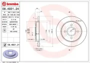 Bremsscheibe BREMBO 08.4931.24