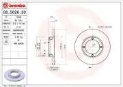 Bremsscheibe Vorderachse BREMBO 08.5026.20