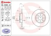 Bremsscheibe Vorderachse BREMBO 08.5086.24