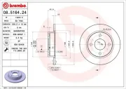 Bremsscheibe BREMBO 08.5164.24