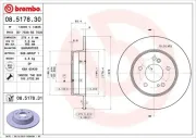 Bremsscheibe Hinterachse BREMBO 08.5178.31