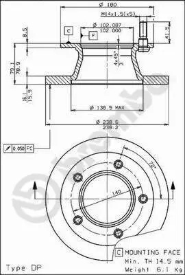 Bremsscheibe Vorderachse BREMBO 08.5181.10 Bild Bremsscheibe Vorderachse BREMBO 08.5181.10