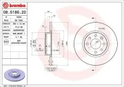 Bremsscheibe Vorderachse BREMBO 08.5186.20