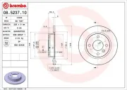 Bremsscheibe Hinterachse BREMBO 08.5237.10