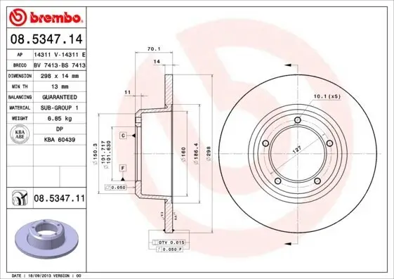 Bremsscheibe BREMBO 08.5347.11