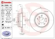 Bremsscheibe Hinterachse BREMBO 08.5580.11