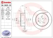 Bremsscheibe BREMBO 08.5625.30