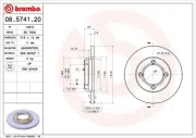 Bremsscheibe Vorderachse BREMBO 08.5741.20