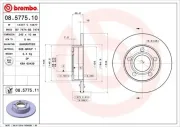 Bremsscheibe Hinterachse BREMBO 08.5775.11