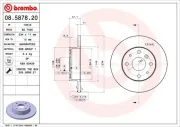Bremsscheibe Vorderachse BREMBO 08.5878.20