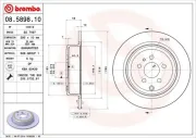 Bremsscheibe Hinterachse BREMBO 08.5898.10