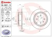 Bremsscheibe Hinterachse BREMBO 08.6931.11