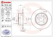 Bremsscheibe Hinterachse BREMBO 08.7015.21