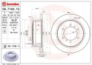 Bremsscheibe Hinterachse BREMBO 08.7106.11