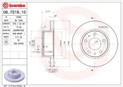 Bremsscheibe Vorderachse BREMBO 08.7219.10