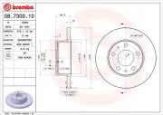 Bremsscheibe Hinterachse BREMBO 08.7300.10